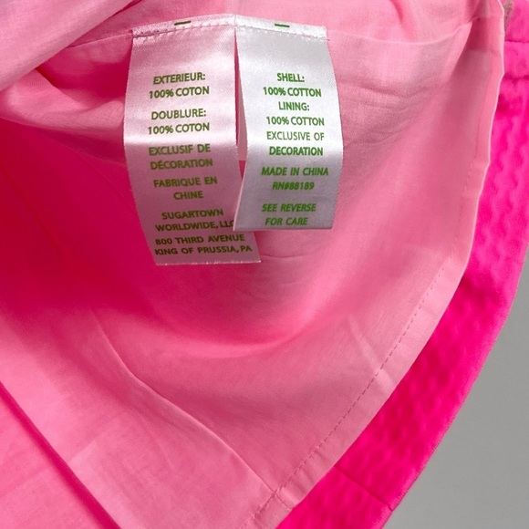 Lilly Pulitzer Kade Strapless Embroidered Mini Dress Pink/Gold (No Straps) - Picture 5 of 6